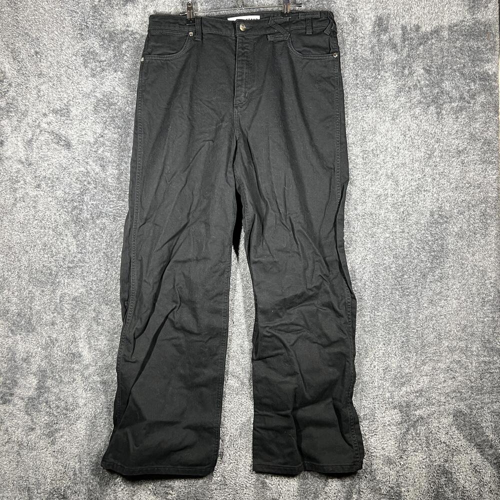 Wrangler + STAUD Jeans Womens 31 Black Relaxed Cotton 5-Pockets Denim